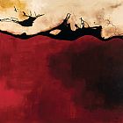 Apache Fire Signal Paintings - Fire 1 by Laurie Maitland